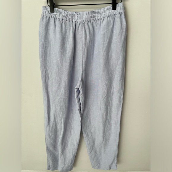 Madewell Linen-Blend Track Trousers Blue Size Small Summer Coastal Natural 24 - Picture 6 of 9